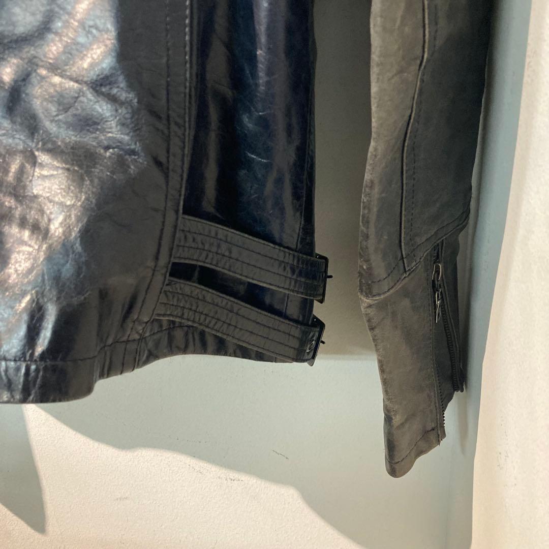 y2k グランジ　TORNADO MART ライダース　レザー　サイズL D7