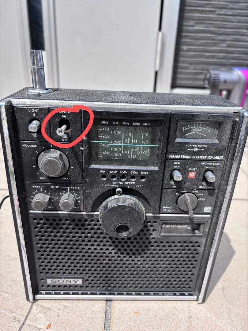 受信機 SONY FM/AM 5BAND RECEIVER ICF-5800