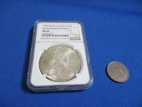 オーストリア マリアテレジア・ターラー銀貨☆リストライク（再鋳貨）／未使用／