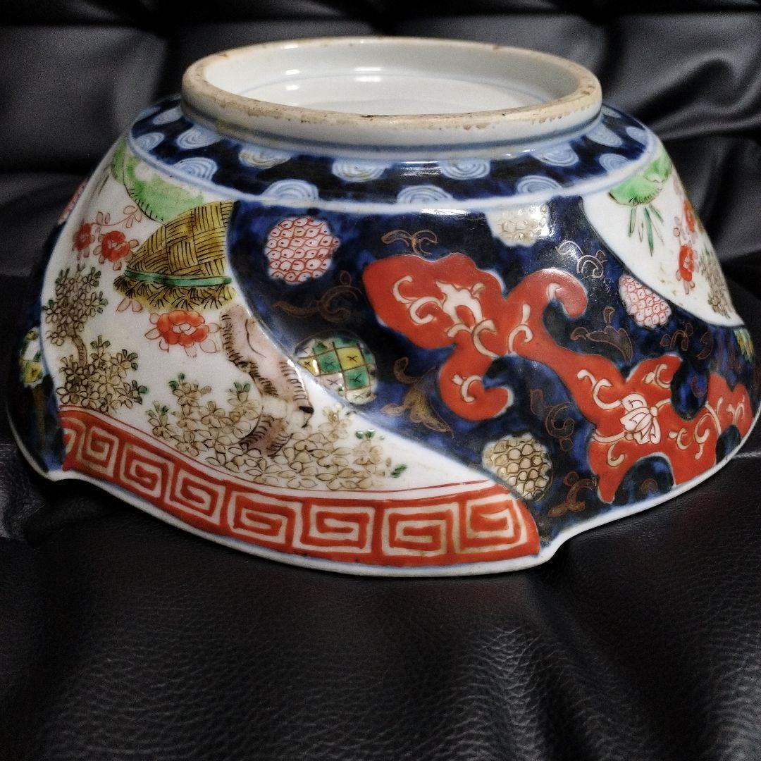 古伊万里 風車 鉢 古美術 アンティーク 江戸時代