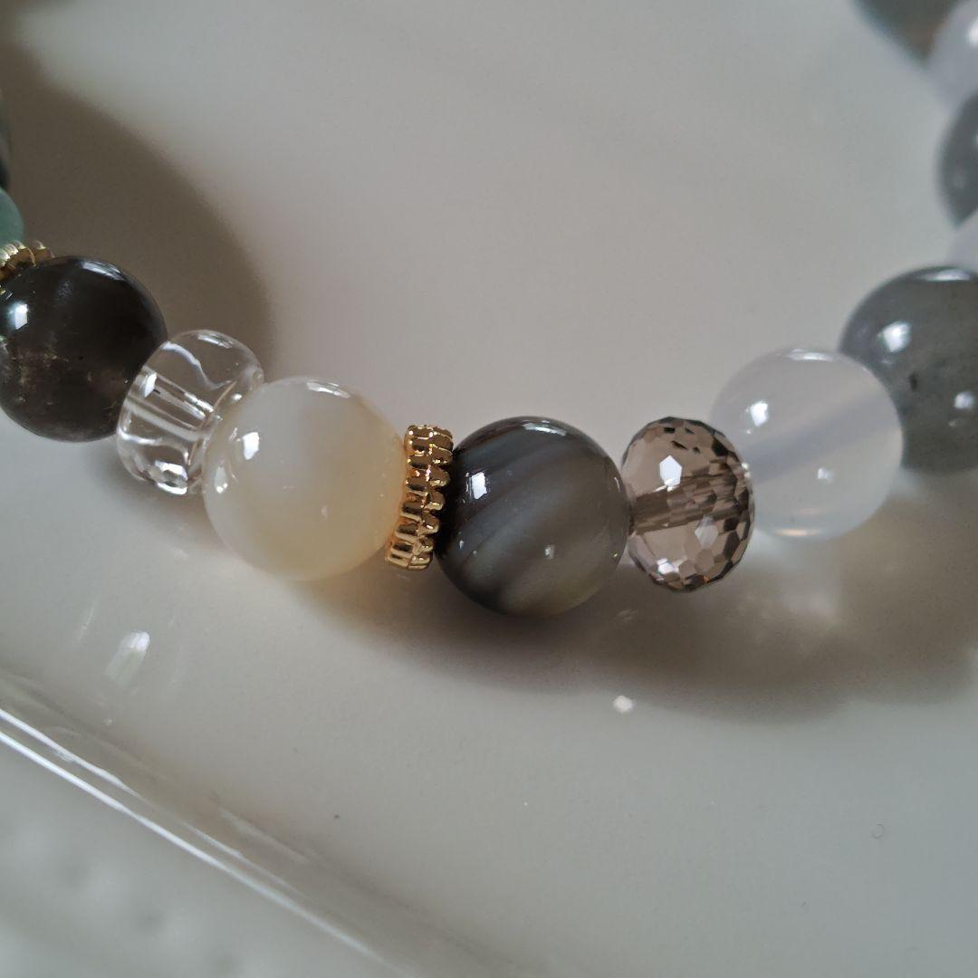 専用です♡レアバイカラー水蓮花天珠、黒蝶貝、白蝶貝、グアテマラ産翡翠、スキャポラ