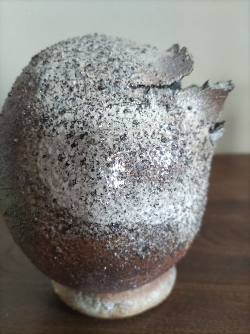 花器　信楽焼 　恐竜のたまご