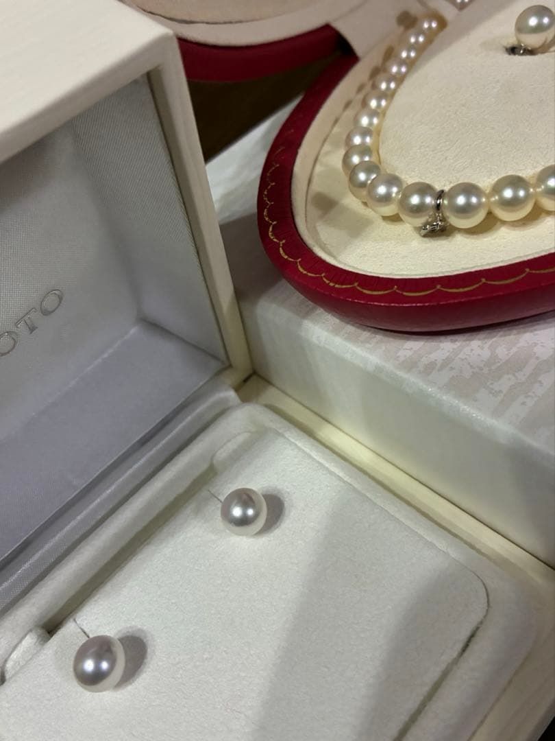 【最終価格】ミキモト　パール　一粒ピアス　未使用品　7.9ミリ