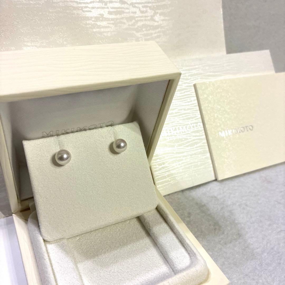 【最終価格】ミキモト　パール　一粒ピアス　未使用品　7.9ミリ