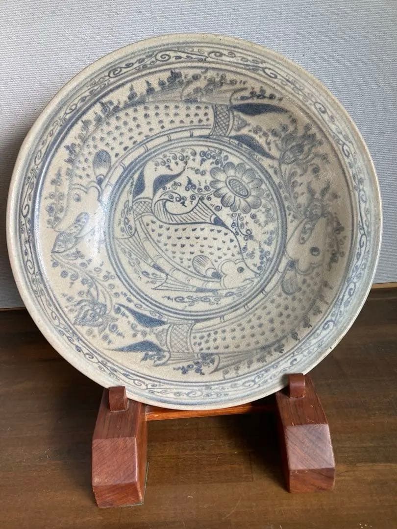 タイ・宋胡録(スンコロク)鉄絵大皿