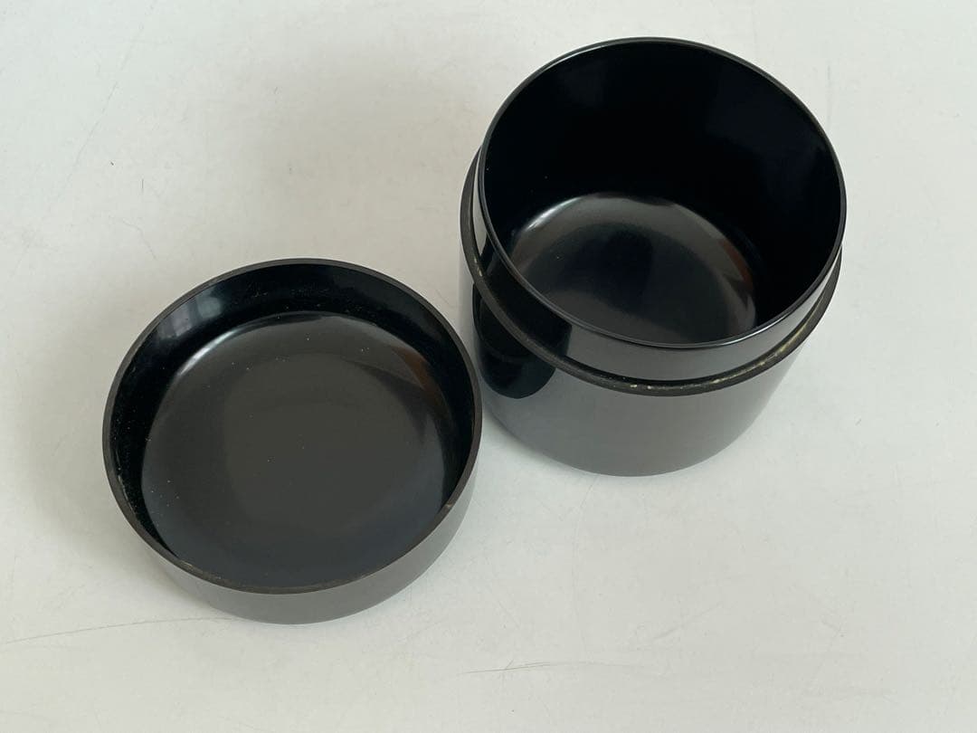 漆芸家　作者不明　箱書なし　箱付き　桐御紋　漆　蒔絵　棗　中継　茶入