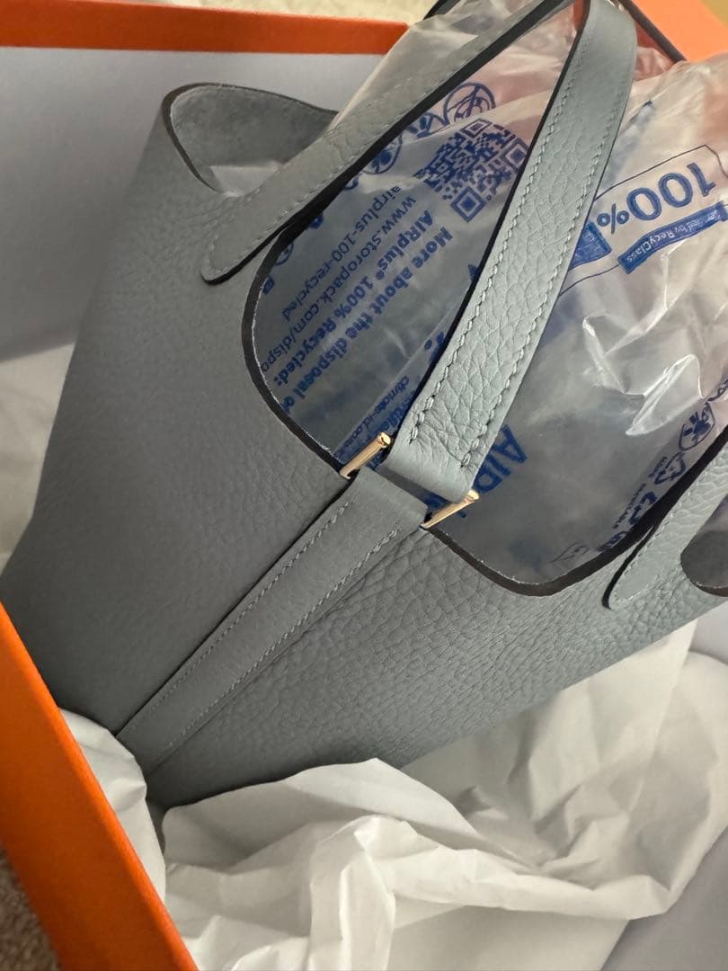 新品ピコタンロック PM グリパンタン ゴールド金具 エルメス グレー