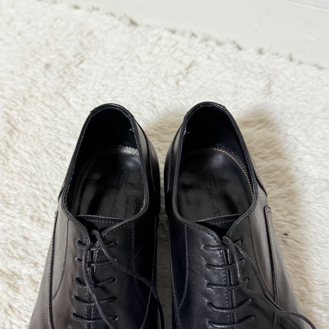 ⭐️極美品⭐️　santoni　ビジネスシューズ　ストレートチップ　ブラック