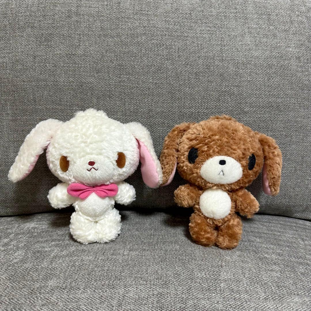サンリオ シュガーバニーズ ぬいぐるみ (しろうさ・くろうさ)