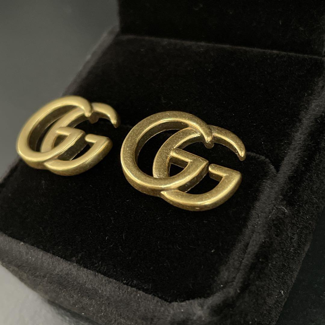 グッチ ダブルG インターロッキング　ピアス ゴールド ロゴ　y2k 両耳