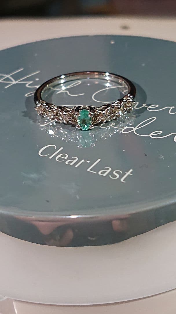 ば*✨様 希少石　pt999パライバトルマリン0.1ctダイヤリング