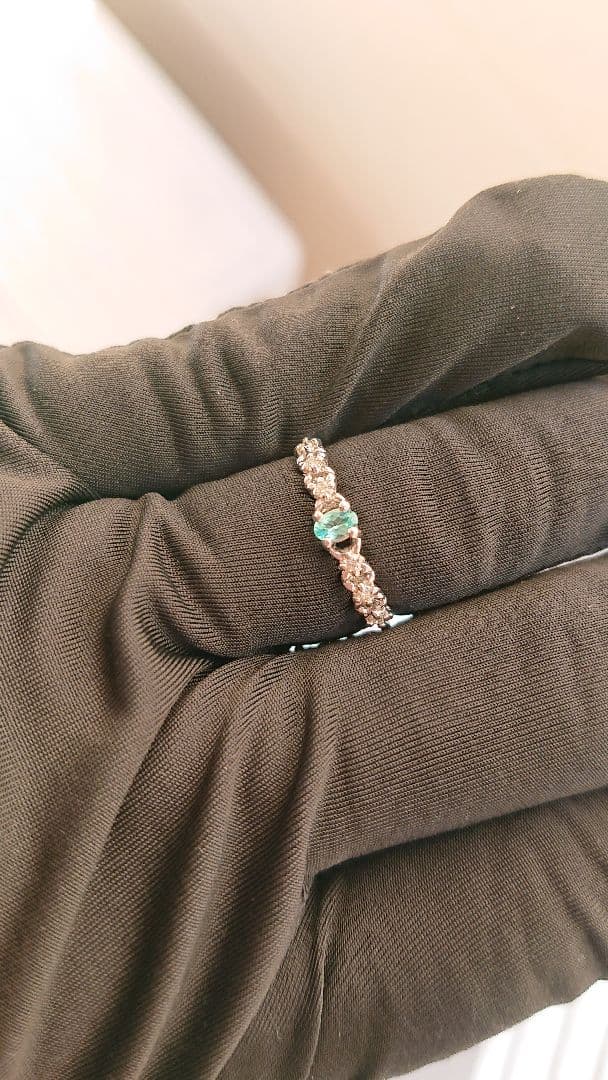 ば*✨様 希少石　pt999パライバトルマリン0.1ctダイヤリング