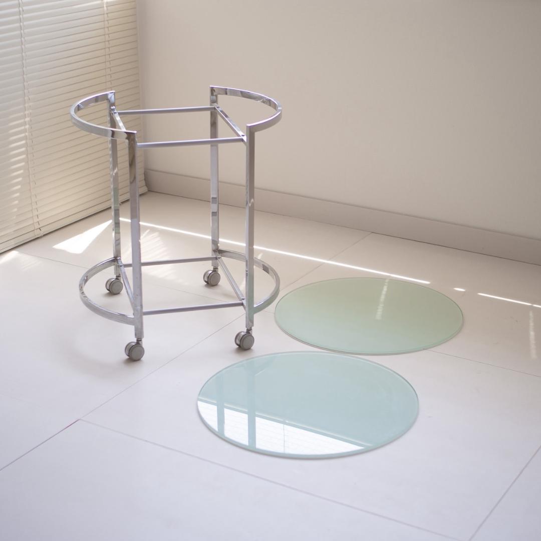 pool table / ガラステーブル 2段 キャスター付