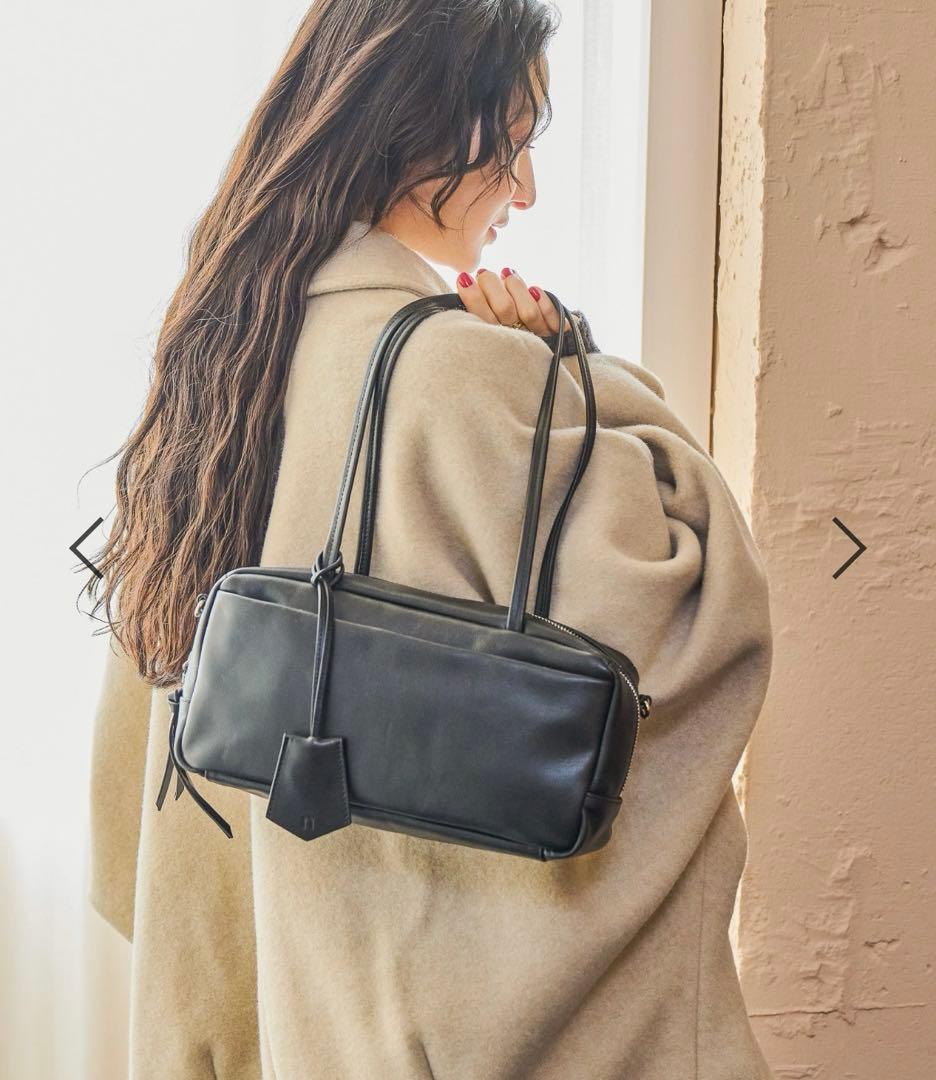 【美品/使用2回のみ】オリジナルレザー2WAYボストンバッグ ブラック