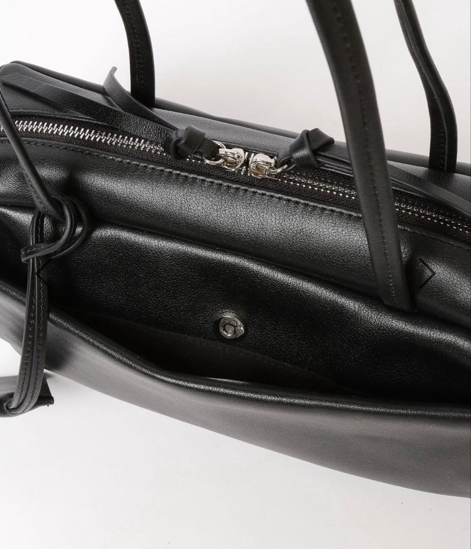 【美品/使用2回のみ】オリジナルレザー2WAYボストンバッグ ブラック