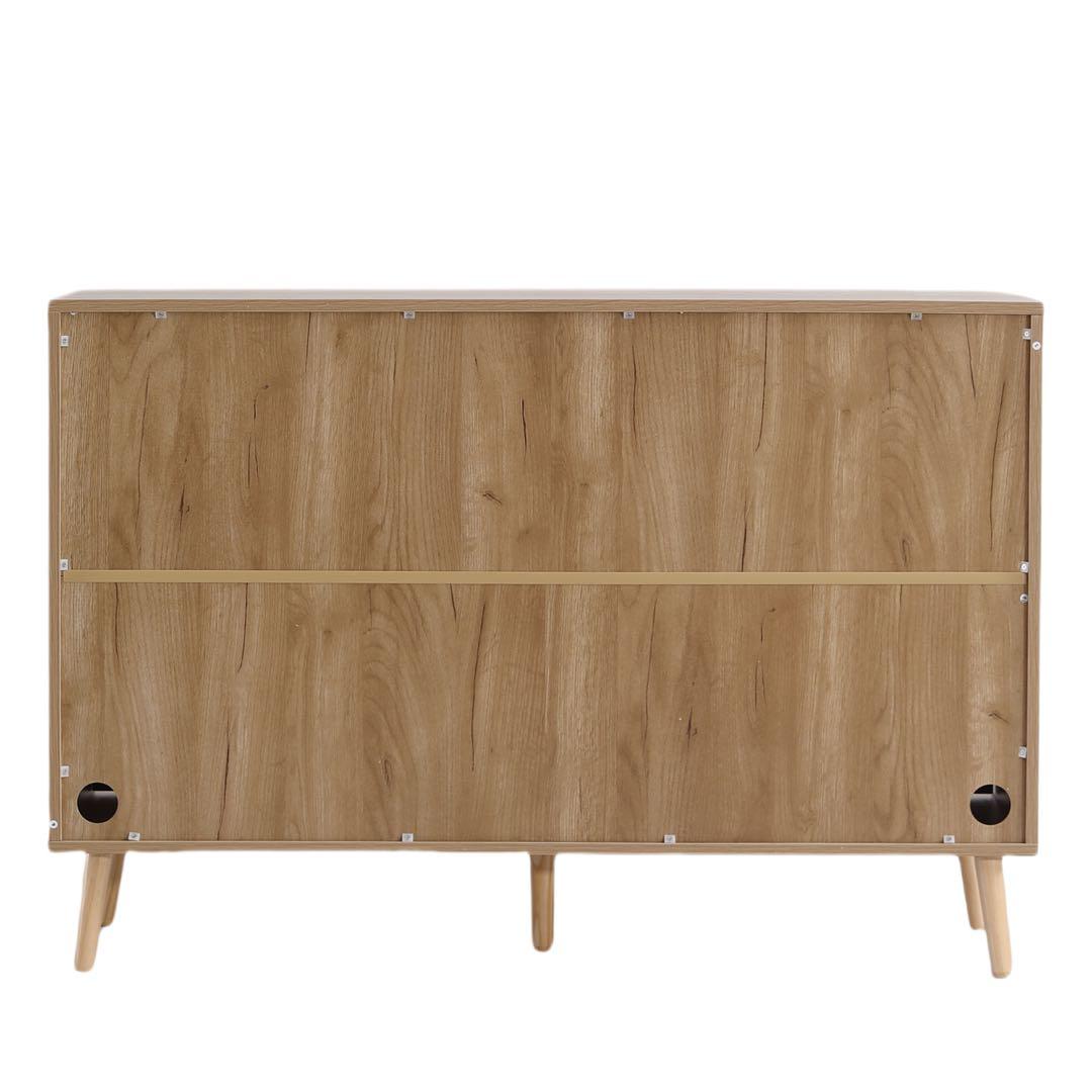 【新品】ナチュラル ラタン風2段チェスト 大容量引き出し リビング用 おしゃれ