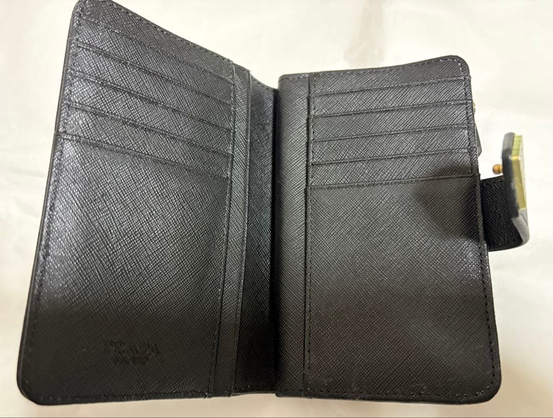 ブラック 二つ折り財布 カード 財布