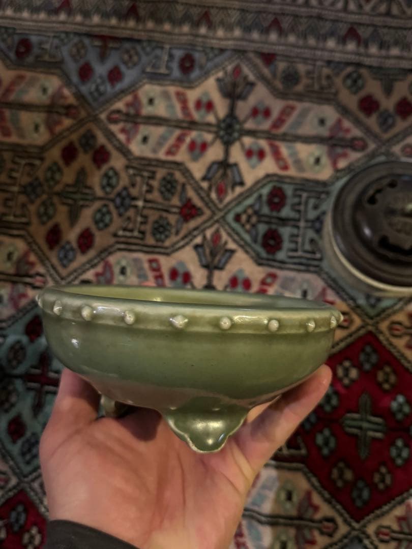 ‼️早速半額→更に半額‼️リサイクルFORT‼️中国の青磁で三つ足香炉‼️