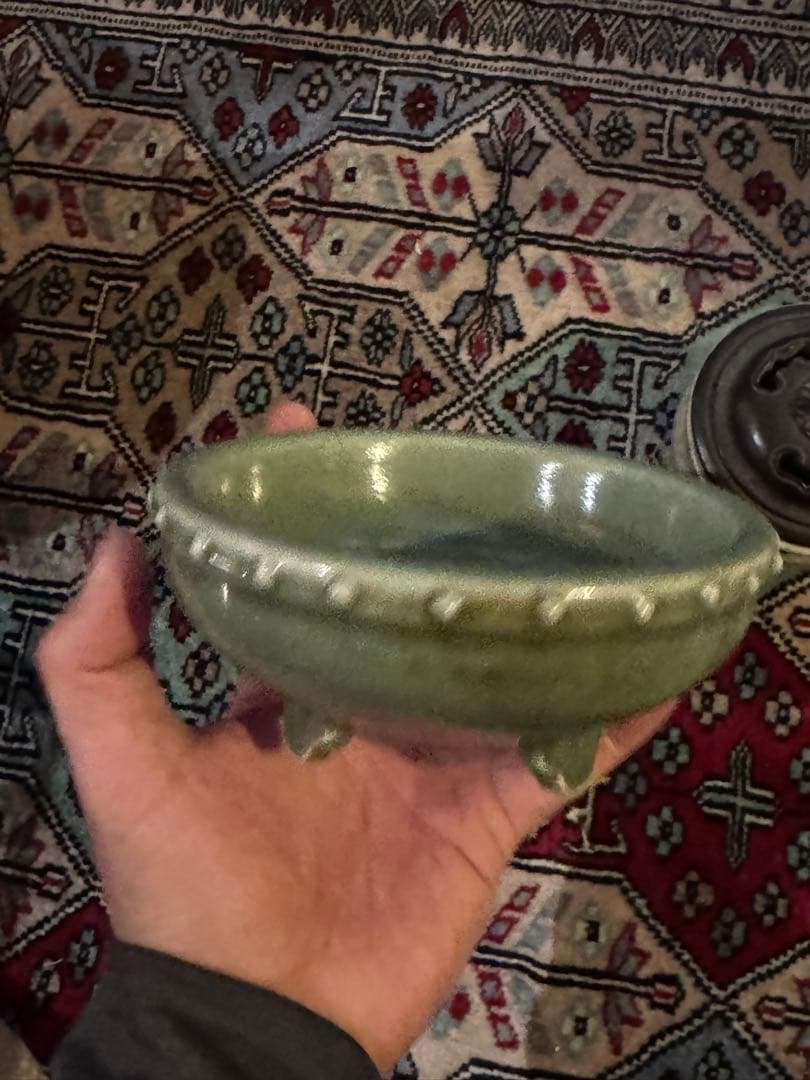 ‼️早速半額→更に半額‼️リサイクルFORT‼️中国の青磁で三つ足香炉‼️