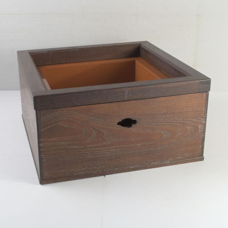 茶道具　桑　麿入子　置炉　炉壇　炉縁　V　9241A