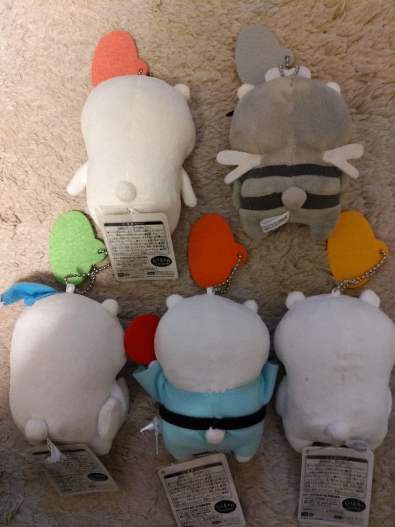 〈追加差替〉自分ツッコミくま 初期プライズマスコット「うれしいシリーズ」 全5種