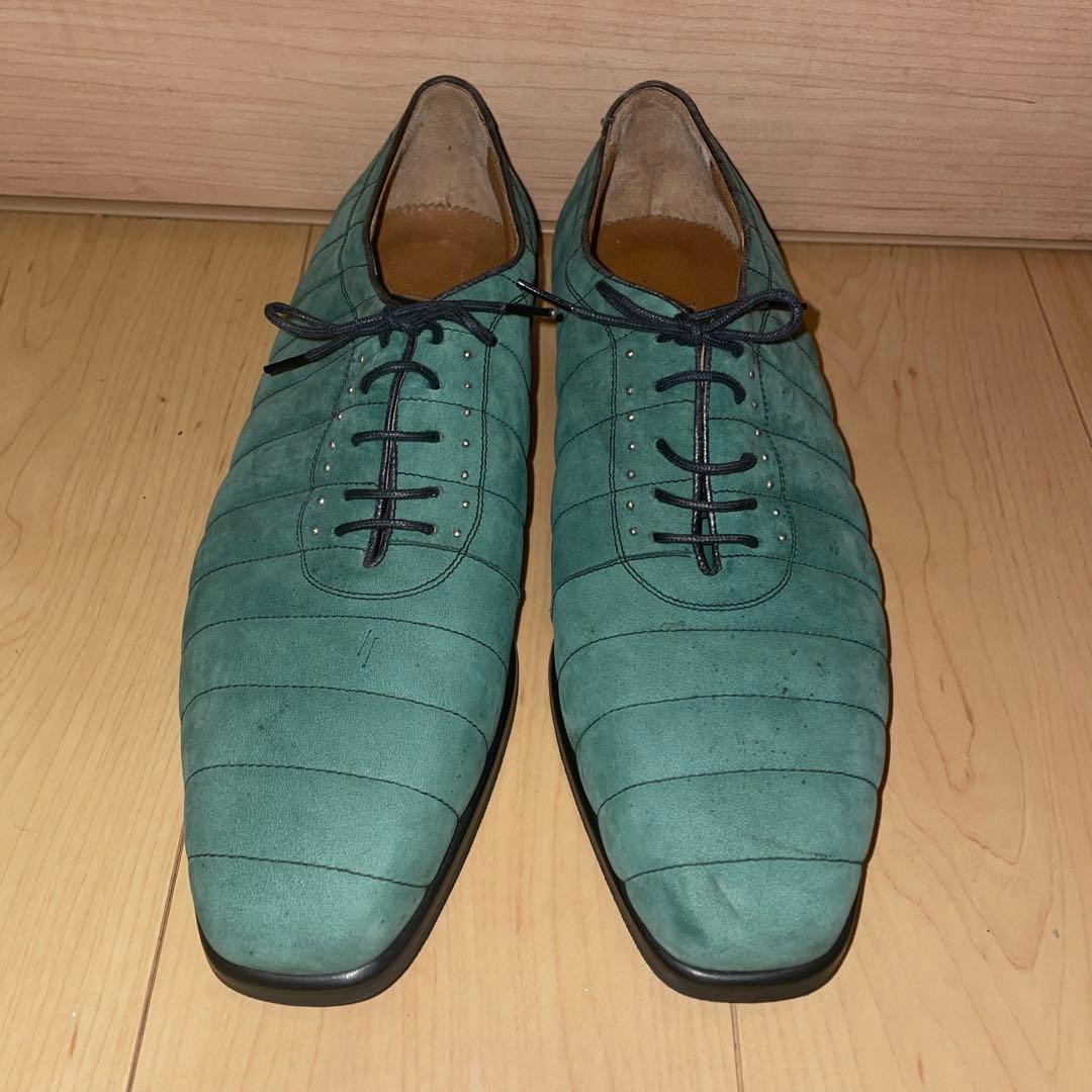 イタリア製80'sデッドストック ヴィンテージレアカラースウェードレザーシューズ