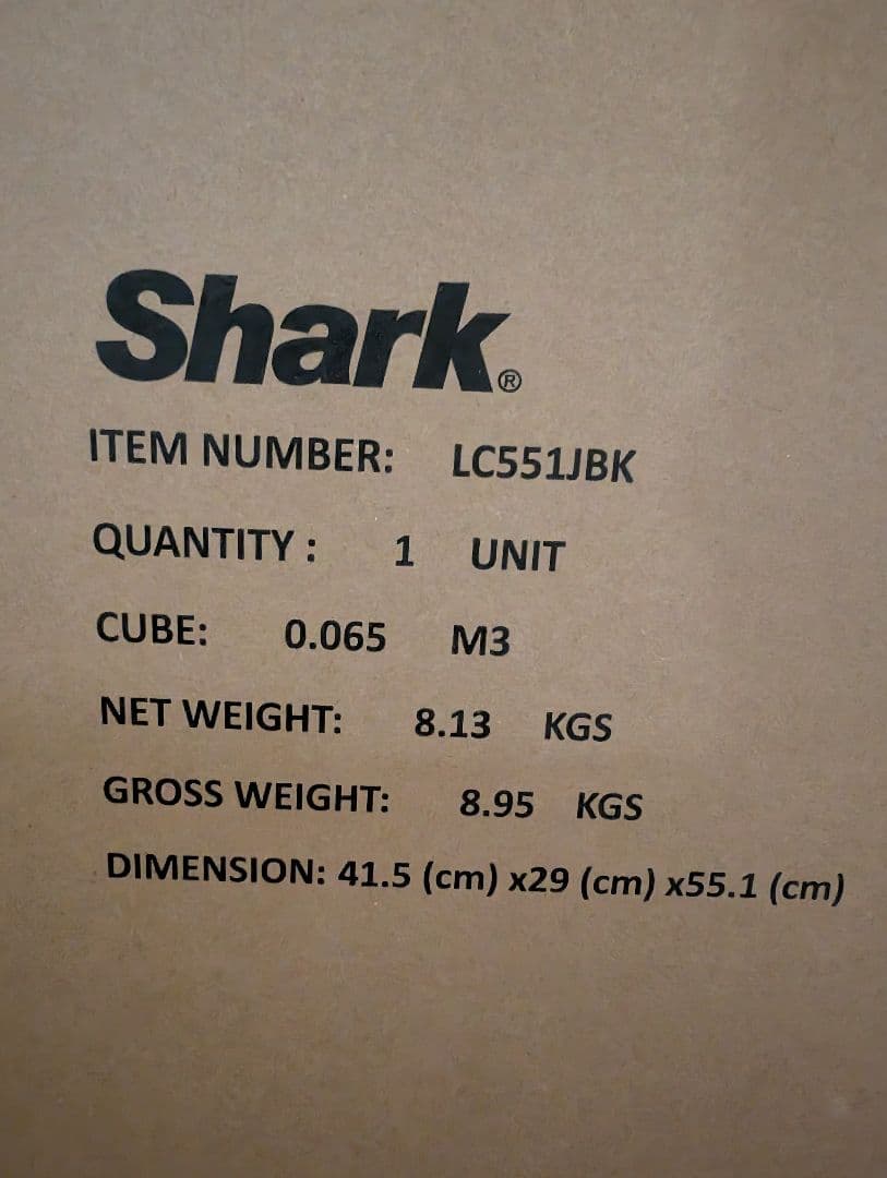 掃除機・クリーナー Shark EVOPOWER SYSTEM NEOII+ LC551JBK