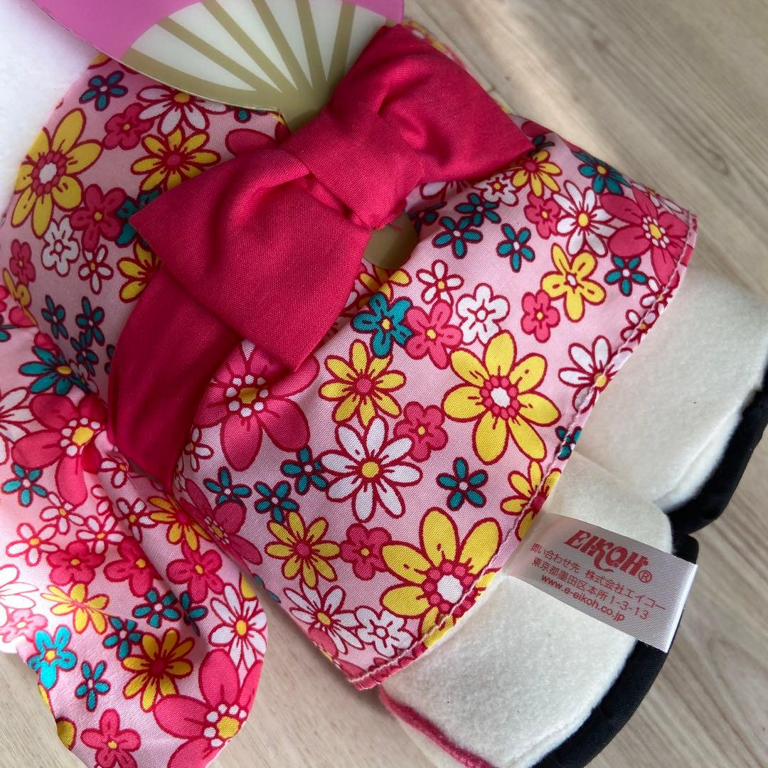 サンリオ　キティぬいぐるみ　平成レトロ　浴衣ハイビスカス　花柄 大きい　希少レア