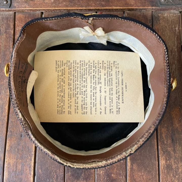 超レア！50s～秘密結社フリーメイソン32階級ハット帽子USAアンティーク古着