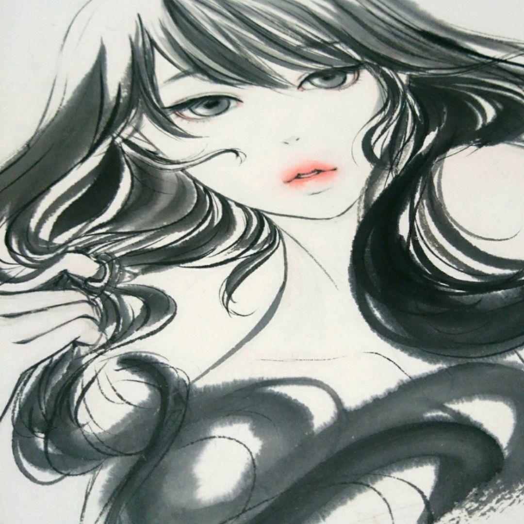 ポストカードプリント　 ━ 結ふ  ━ 木製パネル 和紙  絵画 日本画