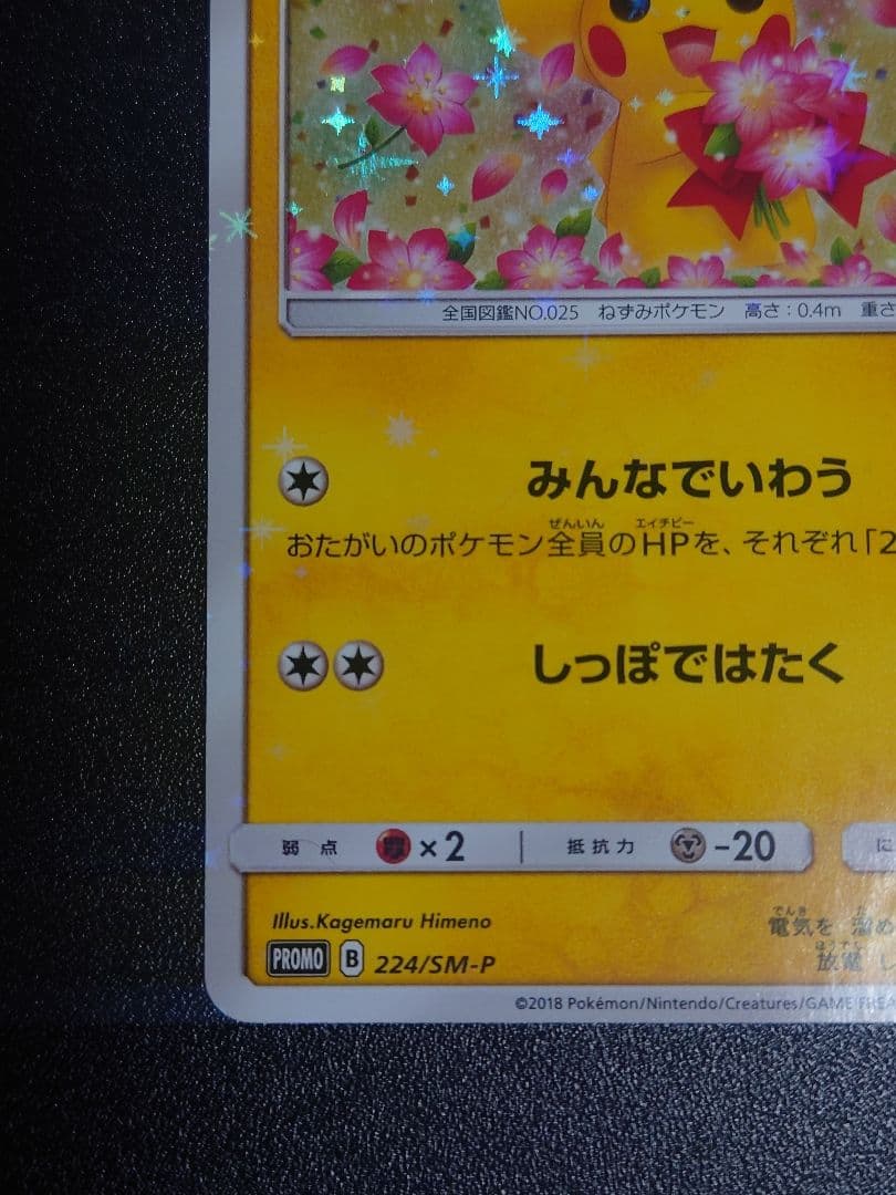【美品】ピカチュウ 224/SM-P PROMO