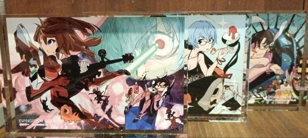エヴァンゲリオンストア　すしお氏描き下ろしイラスト　アクリルキューブセット