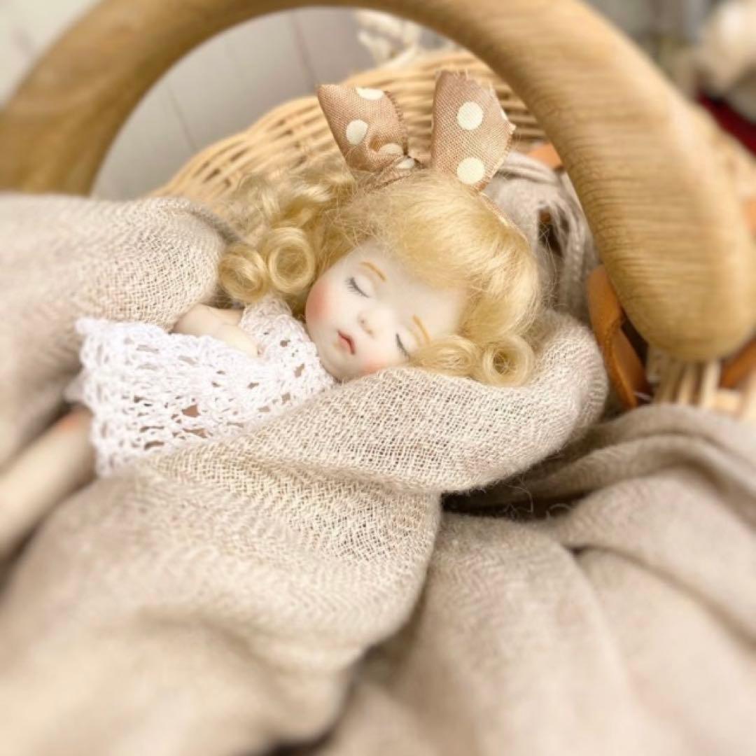 未使用 国内作家様 hacodeco ねむねむことりちゃん ビスクドール お人形