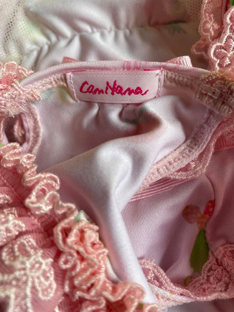 犬服　Can Nana いちご柄ワンピ＆バレッタ　サイズL