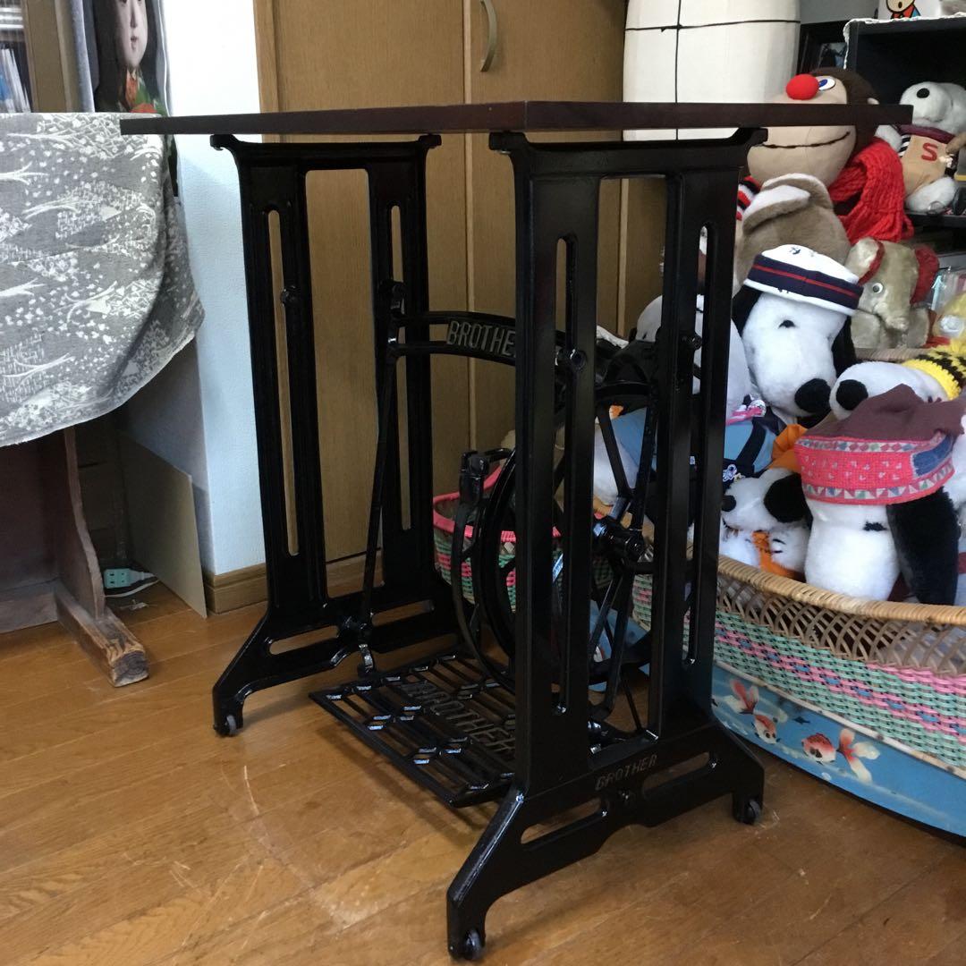 ※アンティーク※BROTHER 足踏みミシン脚のテーブル　アイアン　No.2