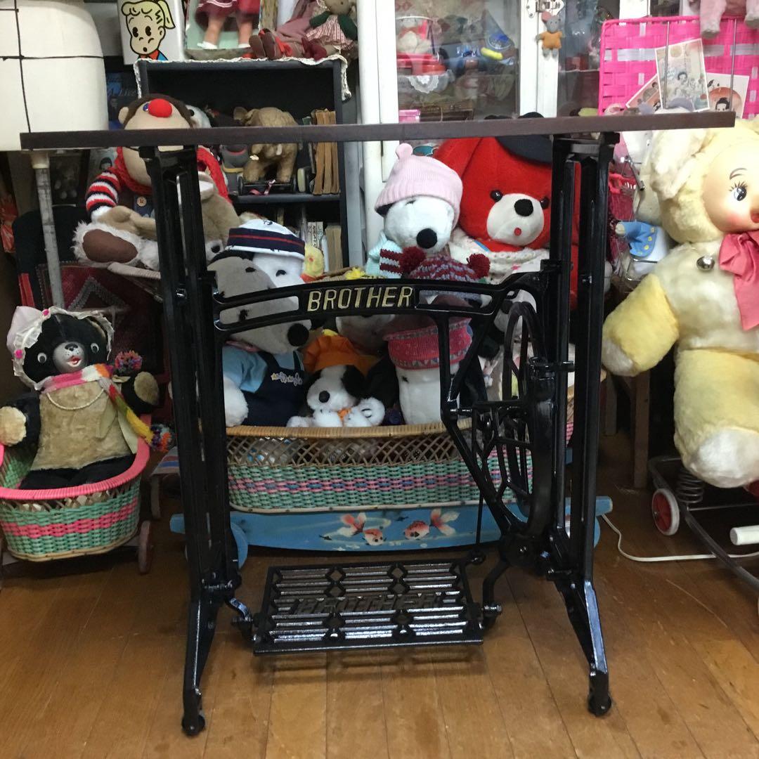 ※アンティーク※BROTHER 足踏みミシン脚のテーブル　アイアン　No.2