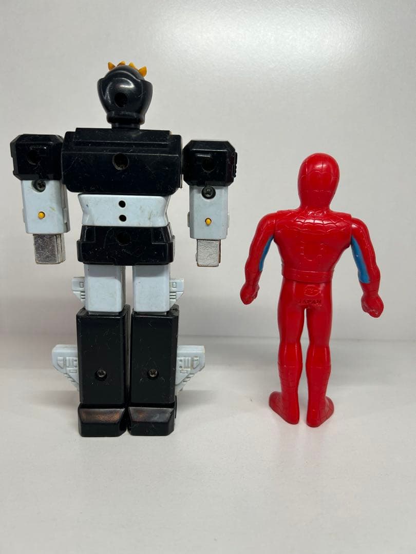 ポピー　スパイダーマン レオパルドン　セット　当時物　東映　ソフビ　プラデラ