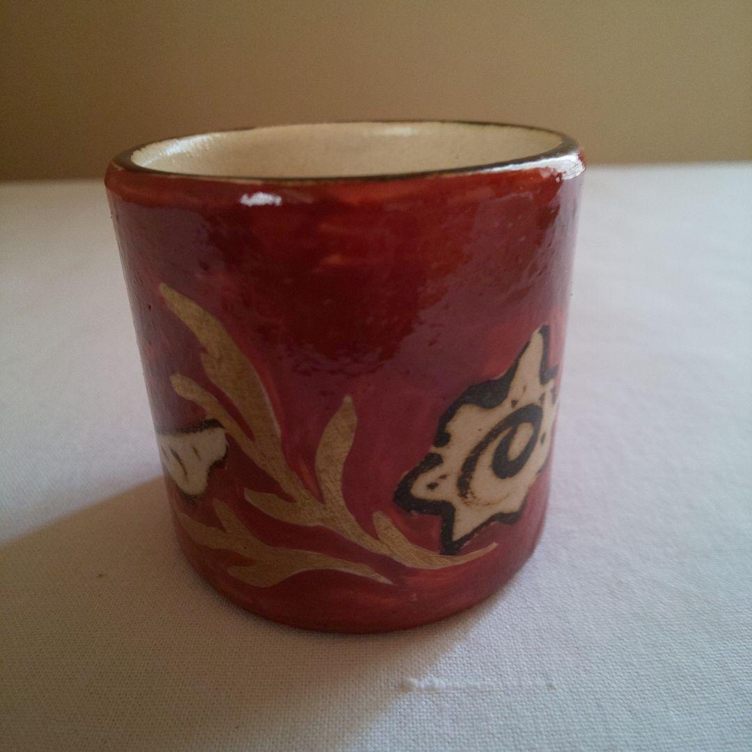 A 186 　　蓋置 ・半七作（共箱付き）