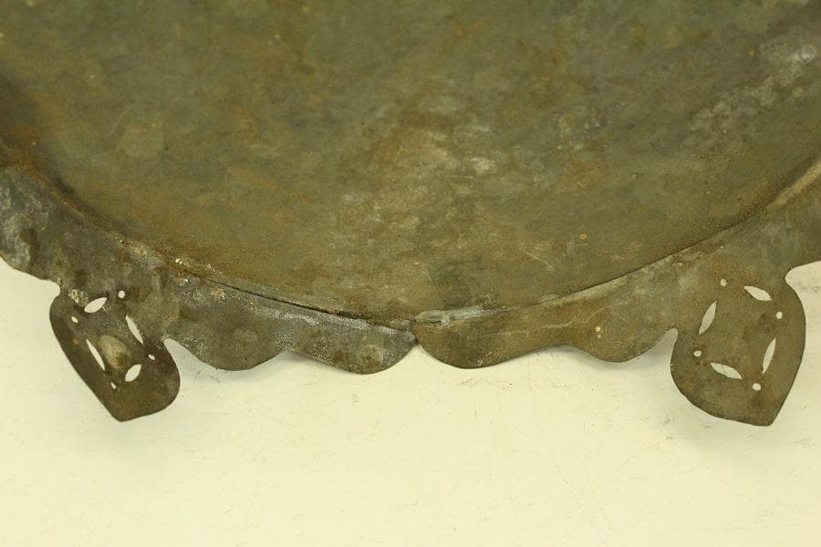 吊り灯籠 高32cm 時代 庭道具 鉄製(LC622)