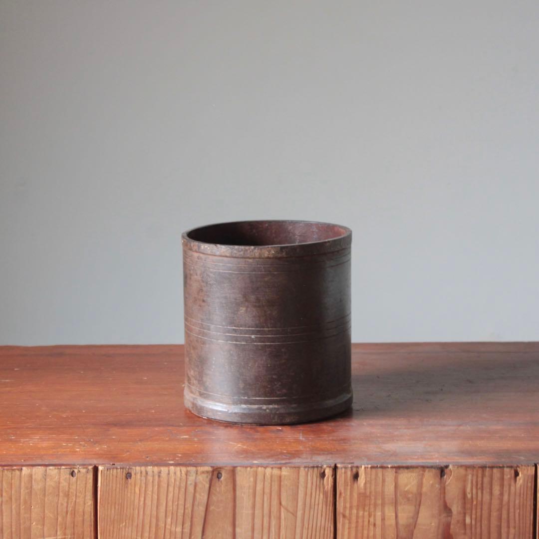 鉄 筒容器 古道具 アンティーク ブロカント