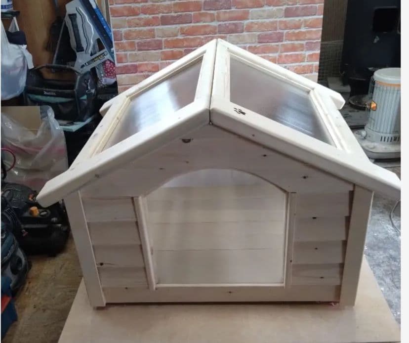 職人手作り 木製ペットハウス「Kenno」初号機　小型犬・猫用／室内用／特典付