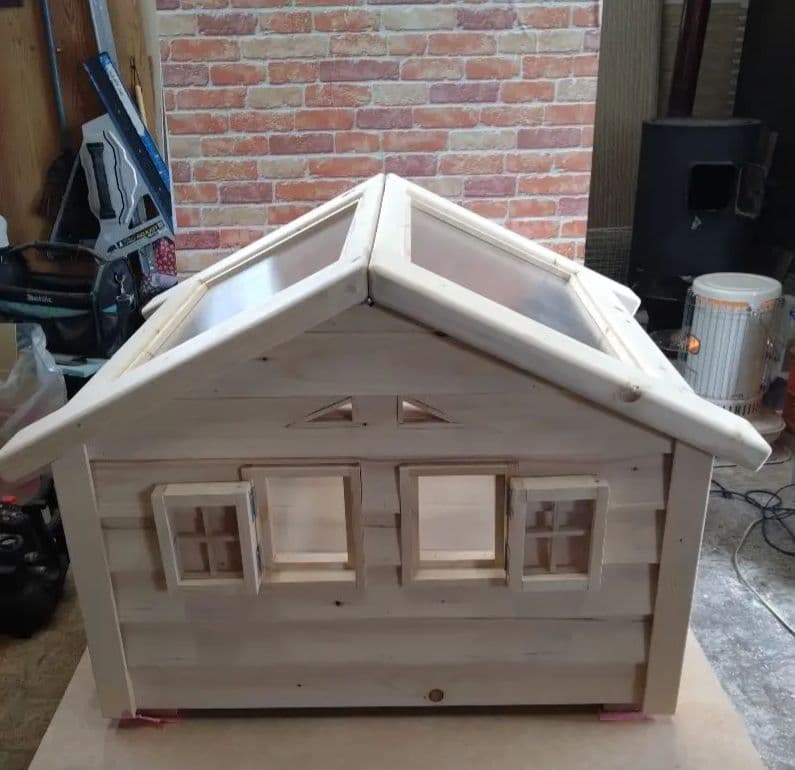 職人手作り 木製ペットハウス「Kenno」初号機　小型犬・猫用／室内用／特典付