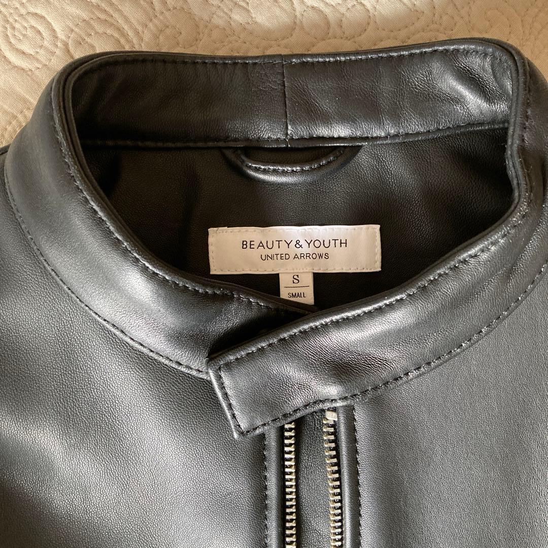 BY シープ シングルライダースジャケット