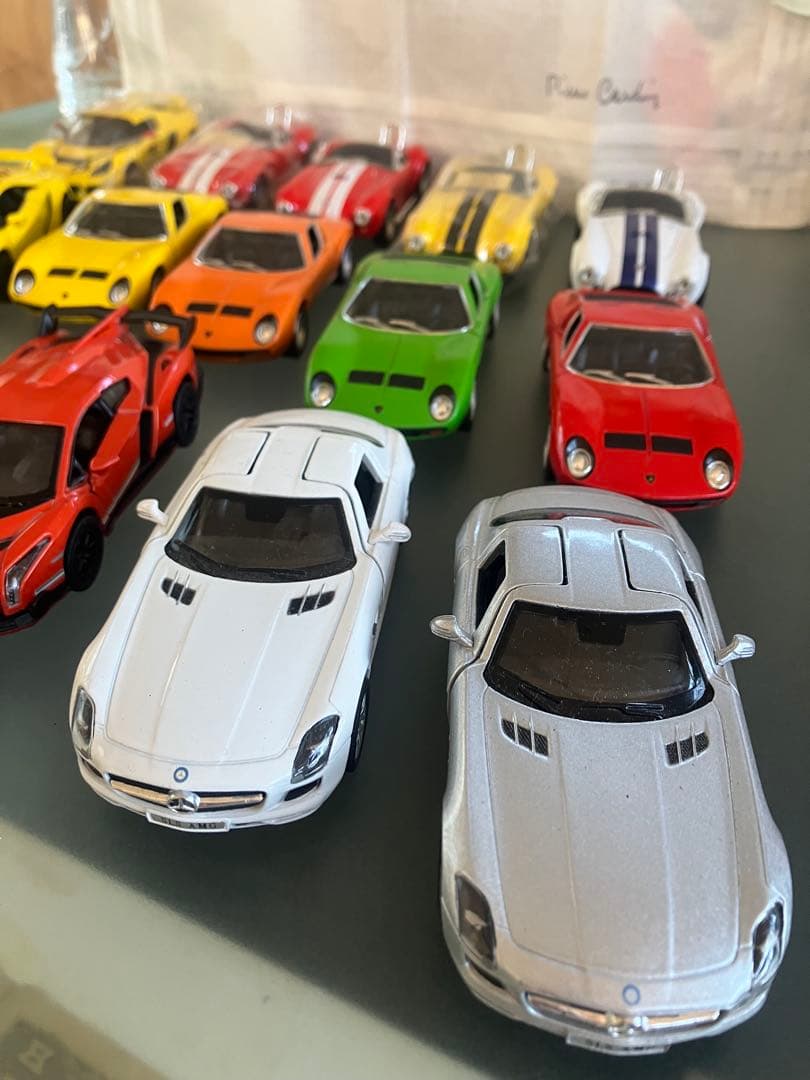 ミニカーまとめ売りベンツ ランボルギーニACコブラプルバックミニカー16台セット