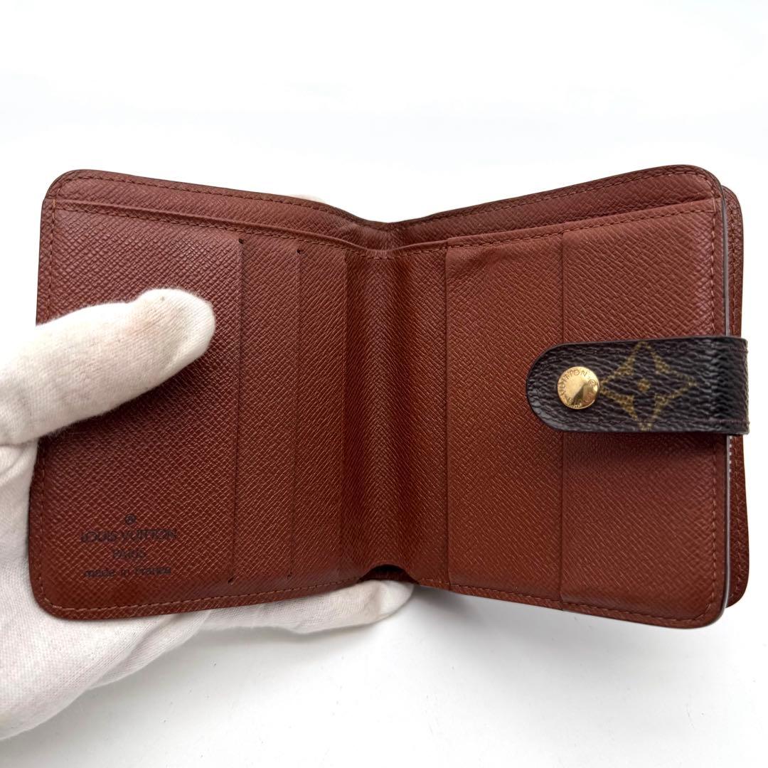 美品✨️ルイヴィトン　モノグラム　コンパクトジップ　折り財布　wallet　ミニ