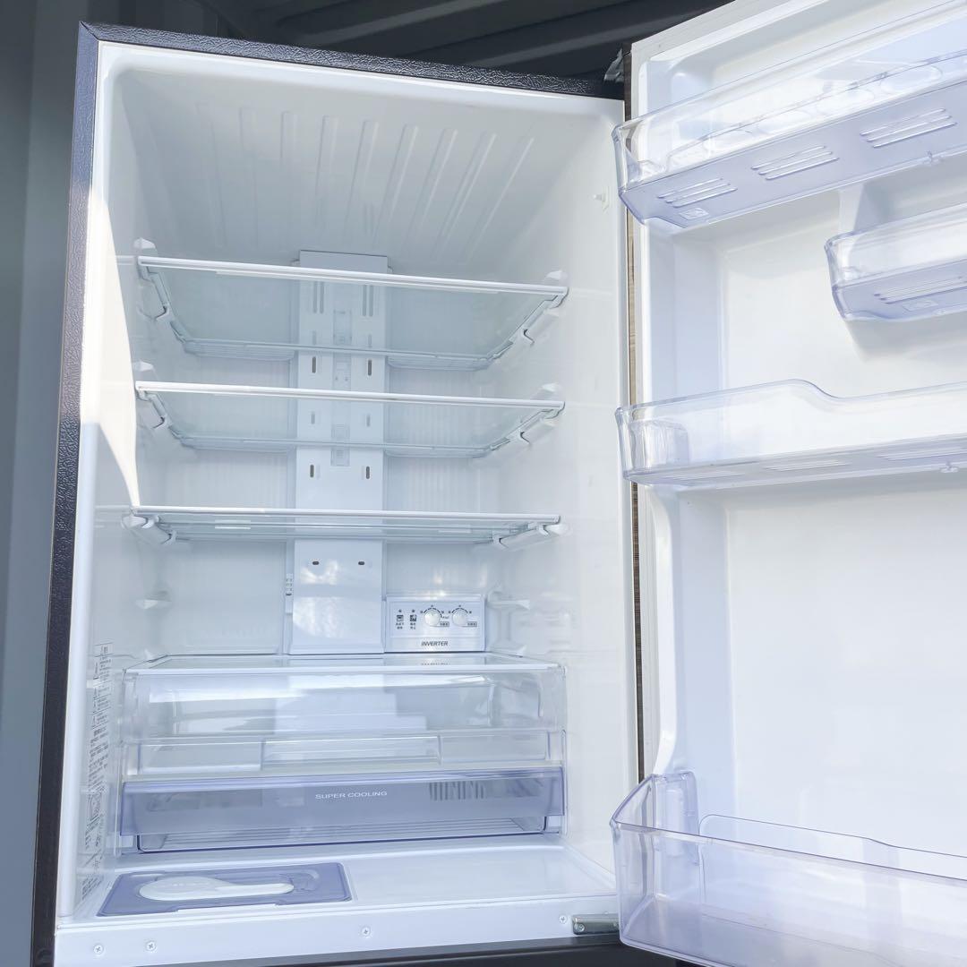 64取付無料！三菱木目調おしゃれインテリア401L大容量3ドア冷蔵庫！洗濯機