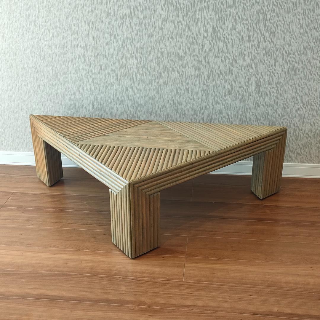 カサブランカ　ローテーブル　ラタン　コーヒーテーブル