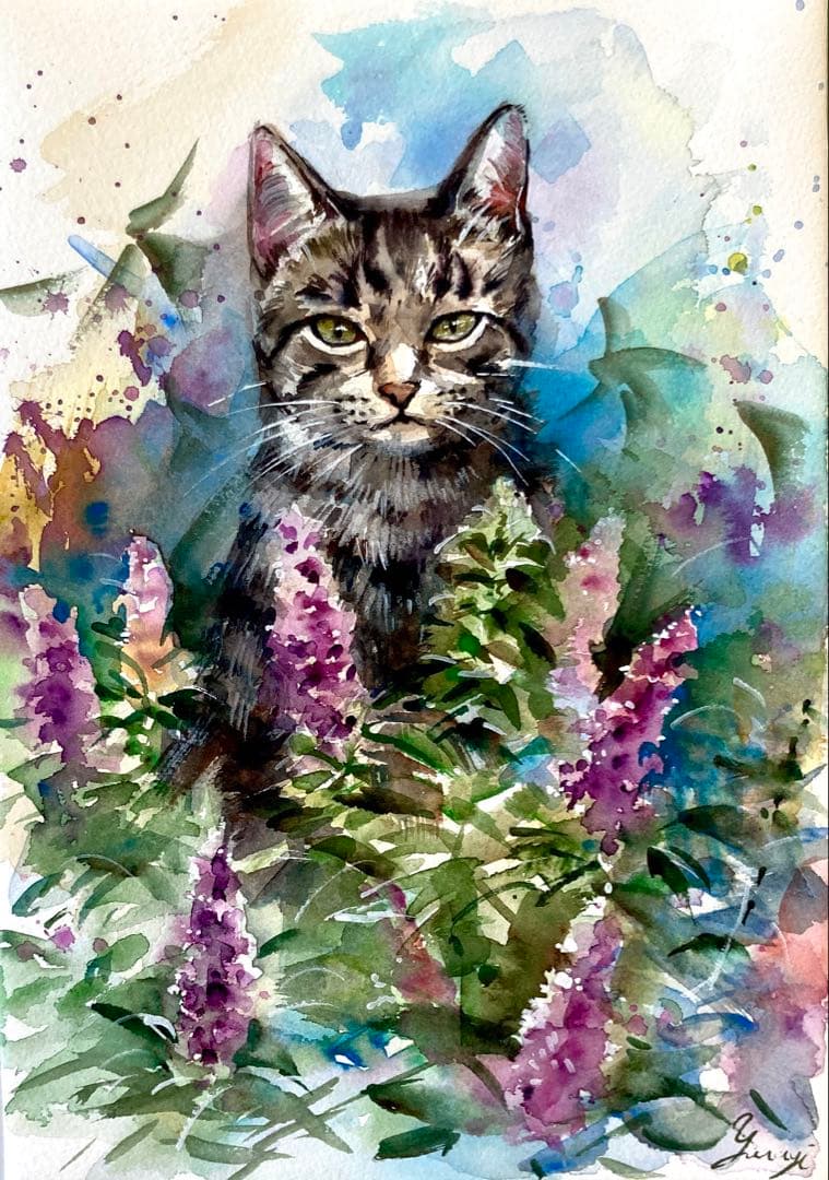 水彩画 原画 眼差し