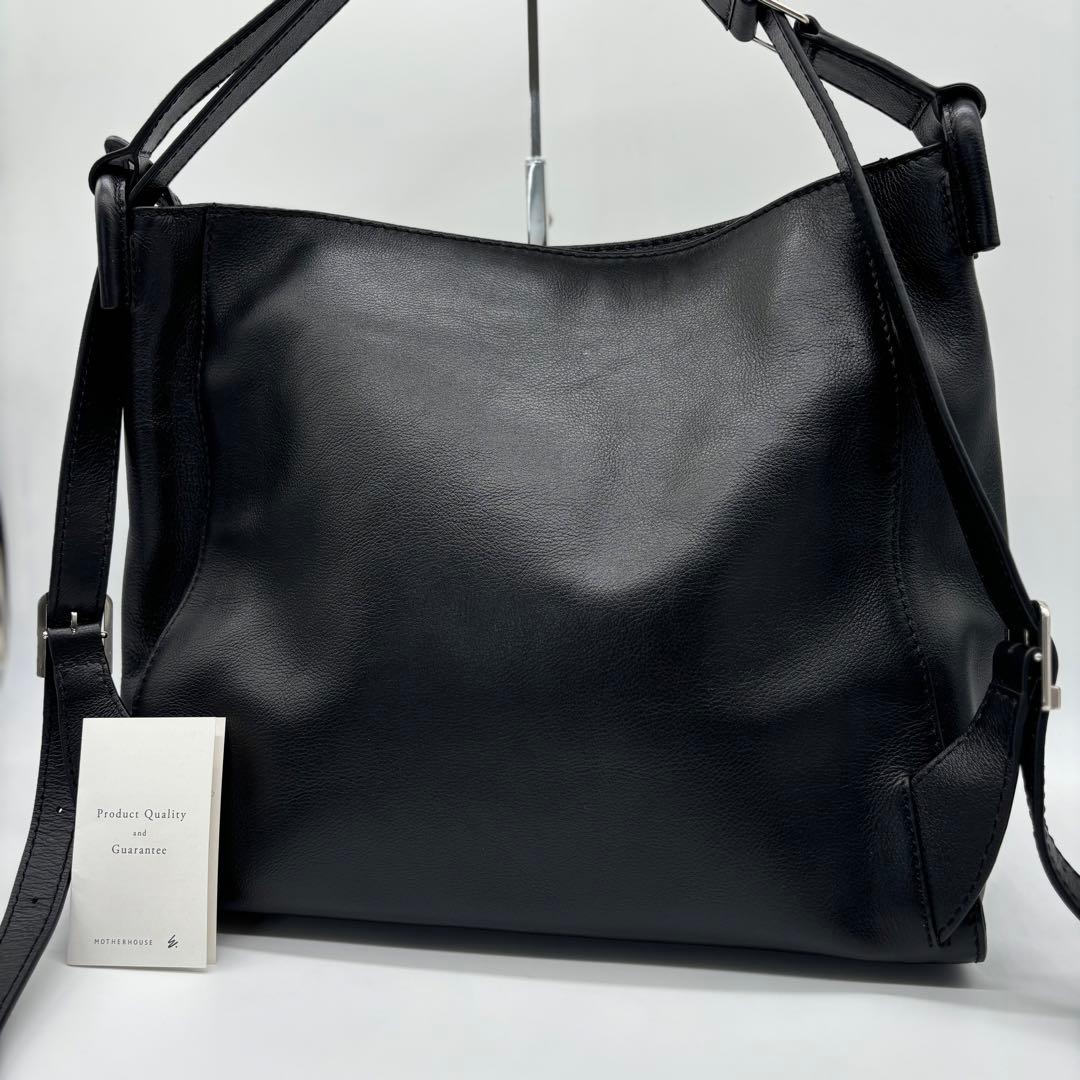 新品同様✨MOTHERHOUSE 2WAY レザー ショルダーバッグ ブラック