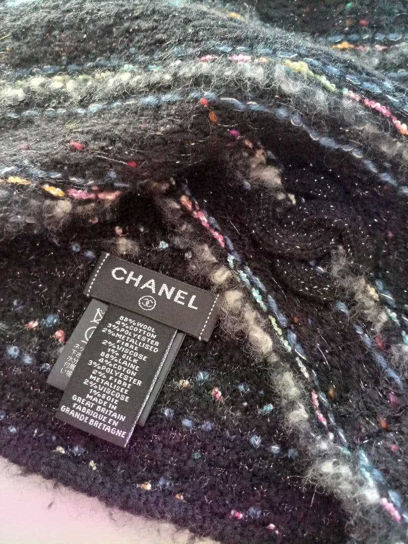 正規品　 ニット帽　ビーニー　黒　ラメ　帽子　CCマーク